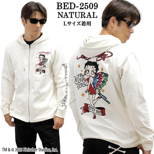 Ed Hardy BETTY BOOP F/Z PARKA HOODIE エドハーディー ベディ コラボ 天竺 パーカー bed-2509_4