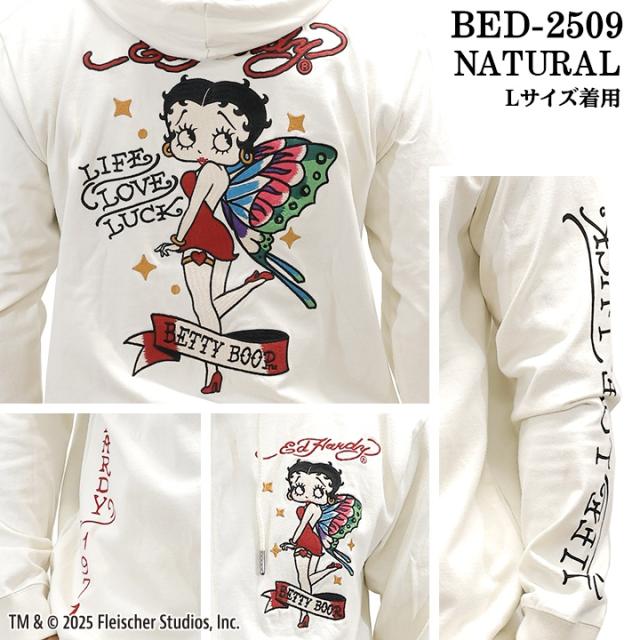 Ed Hardy BETTY BOOP F/Z PARKA HOODIE エドハーディー ベディ コラボ 天竺 パーカー bed-2509_5