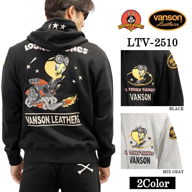 VANSON×LOONEY TUNES Warner BROS SWEATSHIRT PARKA HOODIE バンソン ルーニー ワーナー コラボ 裏毛 F/Zパーカー ltv-2510