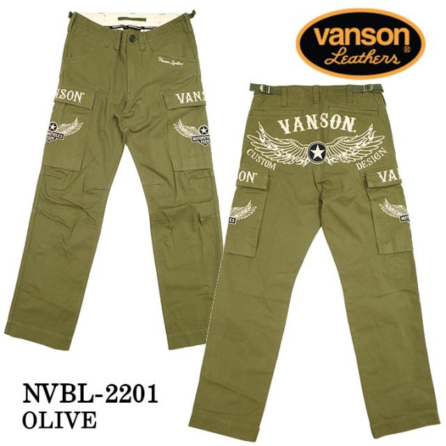 刺繍カーゴパンツ VANSON バンソン ボトムス メンズ nvbl-2201の通販は
