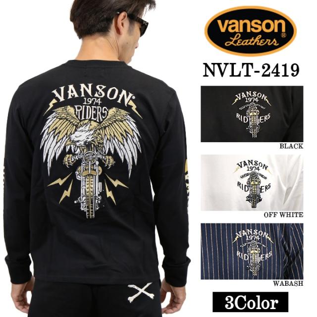 VANSON バンソン 天竺 長袖Tシャツ メンズ ロンT nvlt-2419
