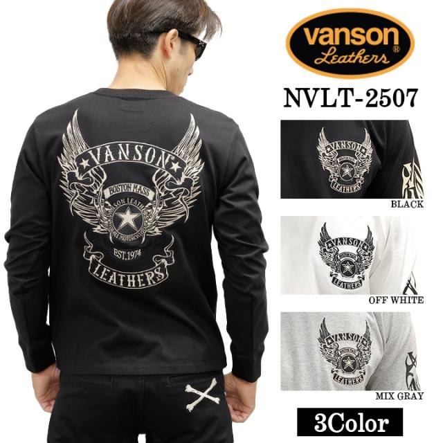 VANSON TEE L/S T-SHIRT バンソン 天竺 ロンT 長袖Tシャツ メンズ nvlt-2507