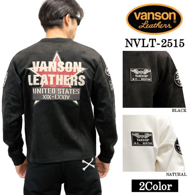 VANSON TEE PLATING CREW NECK PULLOVER T-SHIRT バンソン 起毛プレーティング プルオーバー Tシャツ nvlt-2515
