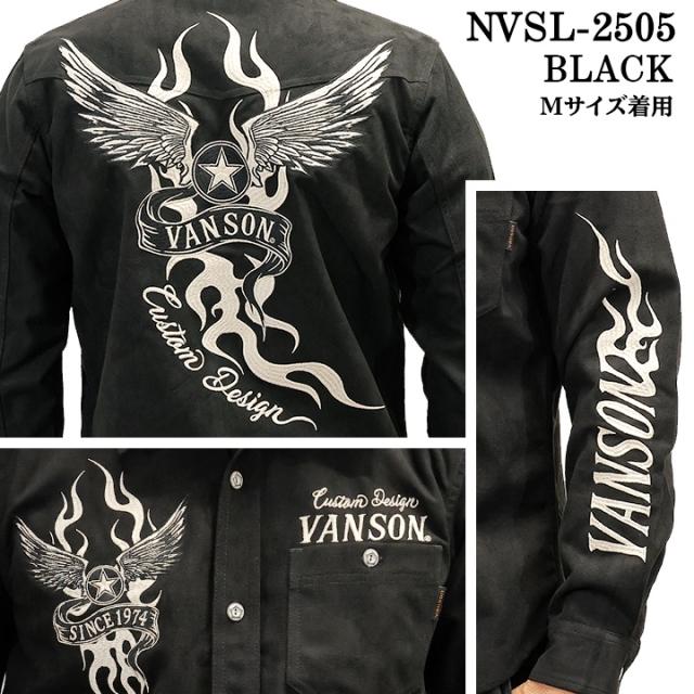 VANSON BONDING L/S SHIRT バンソン ボンディング 長袖シャツ nvsl-2505_2