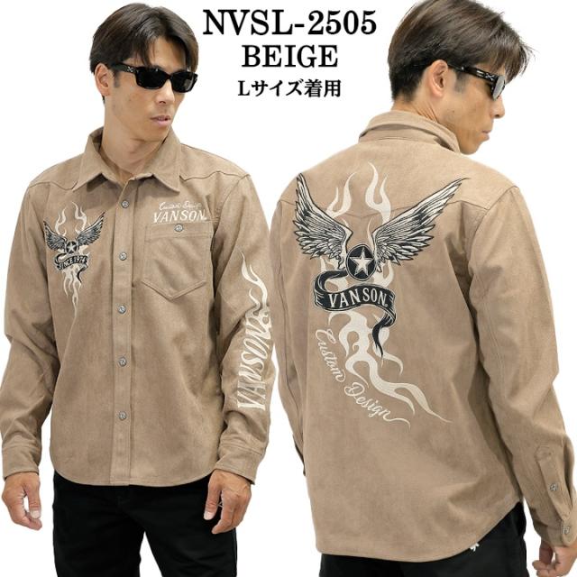 VANSON BONDING L/S SHIRT バンソン ボンディング 長袖シャツ nvsl-2505_4