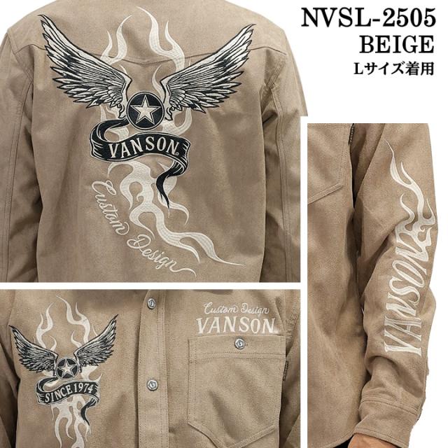 VANSON BONDING L/S SHIRT バンソン ボンディング 長袖シャツ nvsl-2505_5