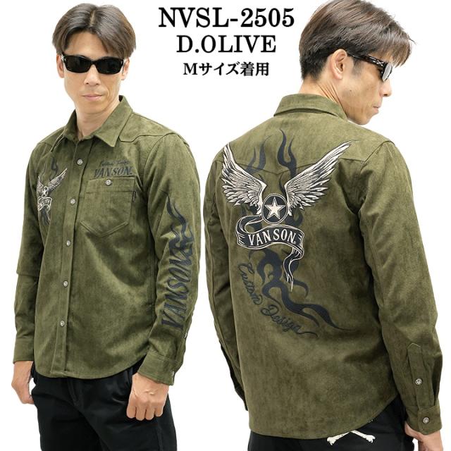 VANSON BONDING L/S SHIRT バンソン ボンディング 長袖シャツ nvsl-2505_7