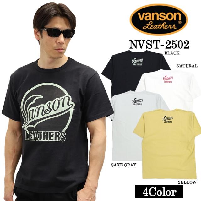 VANSON バンソン ヘヴィーオンス天竺 Made in USA 半袖Tシャツ nvst-2502