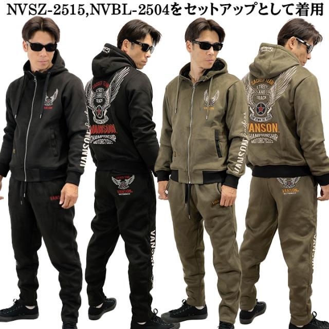VANSON BONDING F/Z PARKA HOODIE バンソン 裏ファー ボンディング パーカー nvsz-2515_7