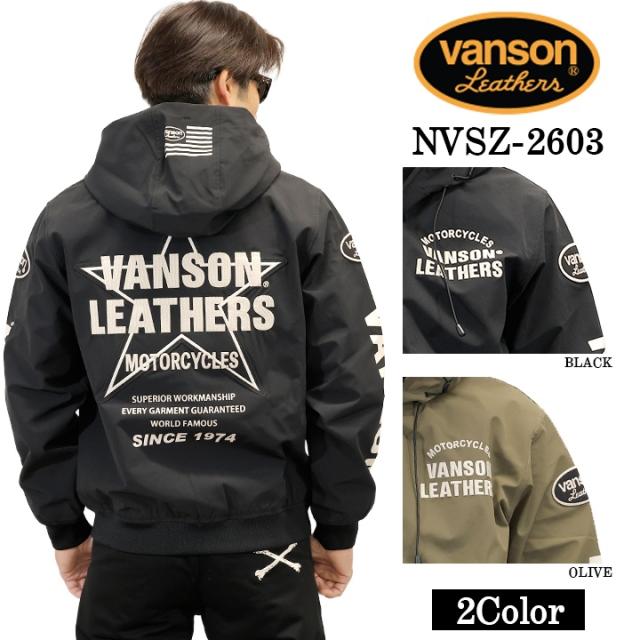 VANSON STRETCH NYLON PARKA HOODIE バンソン 三層ストレッチ パーカー nvsz-2603