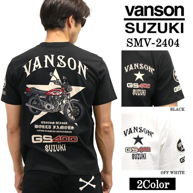 SUZUKI VANSON スズキ バンソン コラボ 天竺 半袖 Tシャツ smv-2404
