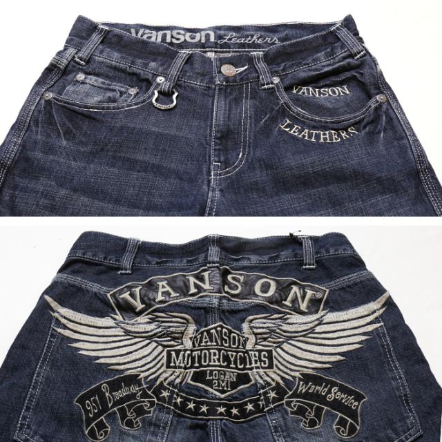 デニムパンツ VANSON バンソン フライングエンブレム sp-b-10