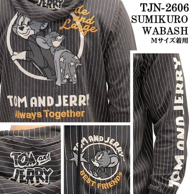 TOM&JERRY NEVERMIND LIGHT WEIGHT HOODIE F/Z PARKA トムとジェリー ネバーマインド コラボ 天竺 パーカー tjn-2606_5