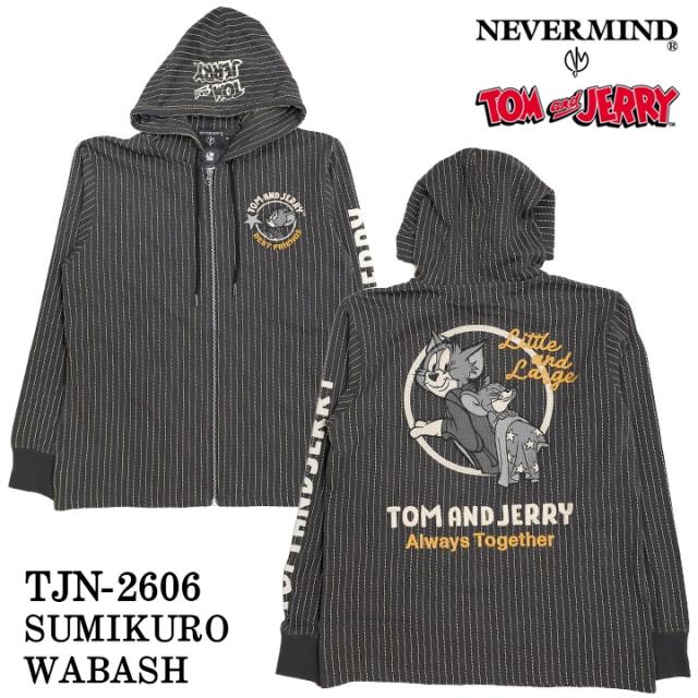TOM&JERRY NEVERMIND LIGHT WEIGHT HOODIE F/Z PARKA トムとジェリー ネバーマインド コラボ 天竺 パーカー tjn-2606_6