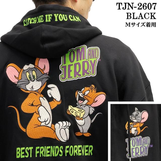 TOM&amp;JERRY NEVERMIND OVERSIZED HOODIE SWEATSHIRTS F/Z PARKA トムとジェリー ネバーマインド コラボ 裏毛 パーカー tjn-2607_2