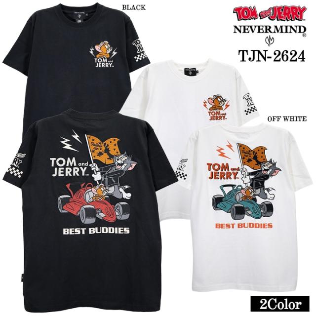 TOM&amp;JERRY NEVERMIND TEE S/S T-SHIRT トムとジェリー ネバーマインド コラボ 天竺 半袖 Tシャツ tjn-2624