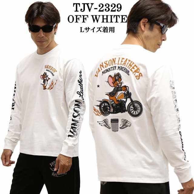 VANSON×TOM&JERRY バンソン トムジェリ コラボ 天竺 長袖Tシャツ ロン