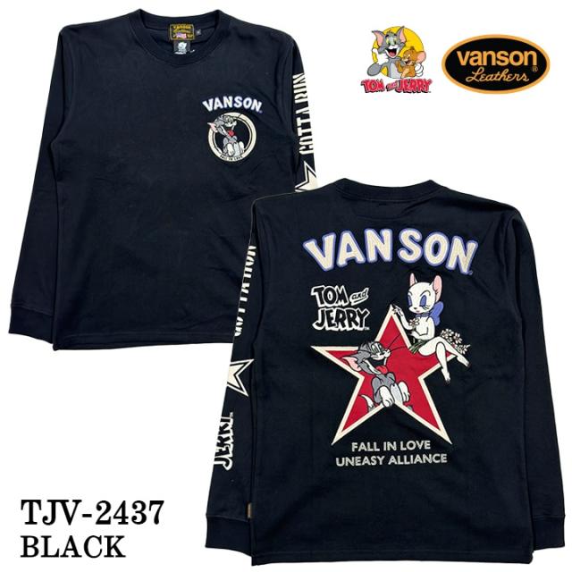 VANSON×TOM&JERRY バンソン トムとジェリー コラボ 天竺 長袖Tシャツ
