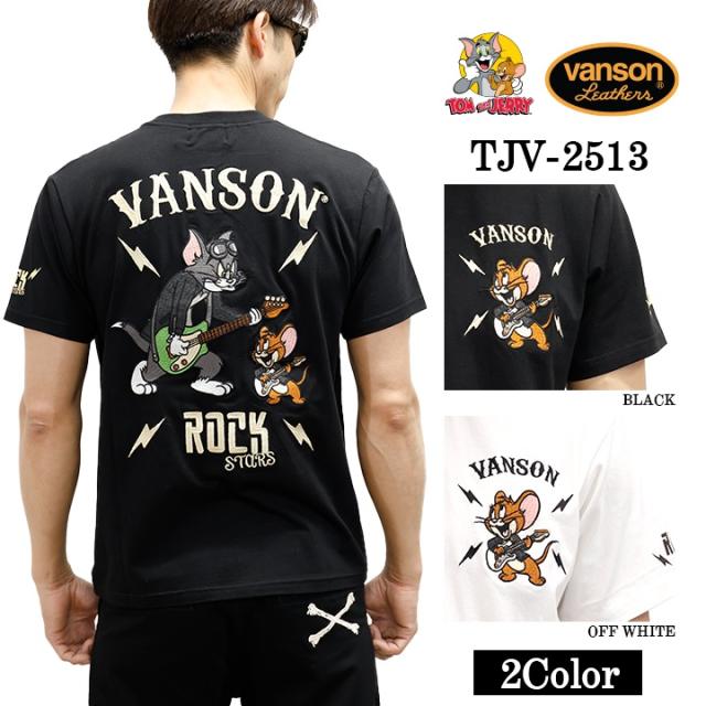 VANSON×TOM&JERRY TEE バンソン トム＆ジェリー ベア天竺 半袖Tシャツ tjv-2513