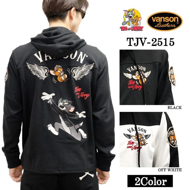VANSON×TOM&JERRY バンソン トム＆ジェリー ドライメッシュ ZIPパーカー tjv-2515