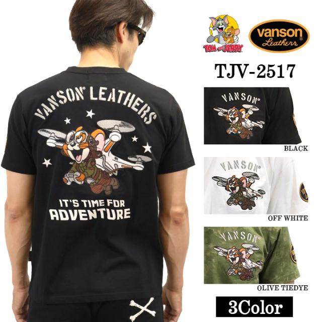 VANSON×TOM&JERRY TEE バンソン トム＆ジェリー 天竺 半袖Tシャツ tjv-2517