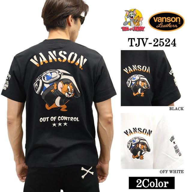 VANSON×TOM&JERRY TEE バンソン トム＆ジェリー 天竺 半袖Tシャツ tjv-2524