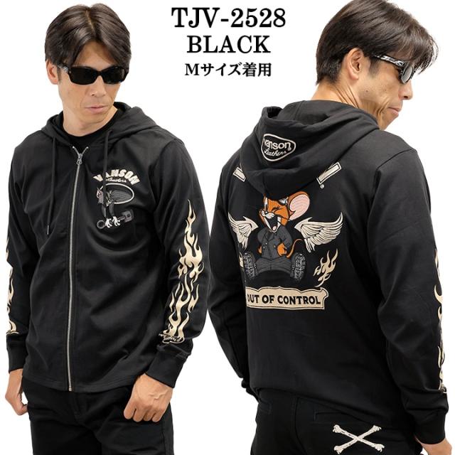 VANSON×TOM&JERRY PARKA HOODIE バンソン トムとジェリー コラボ 天竺 F/Zパーカー tjv-2528_1