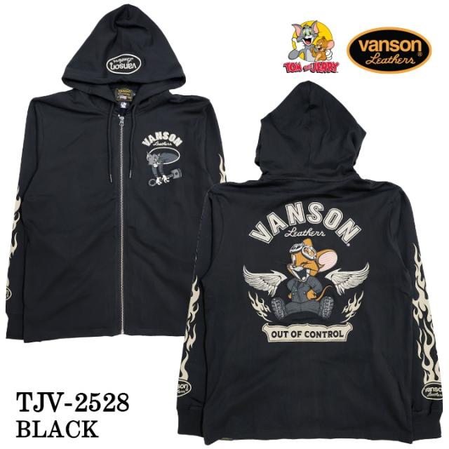 VANSON×TOM&JERRY PARKA HOODIE バンソン トムとジェリー コラボ 天竺 F/Zパーカー tjv-2528_3