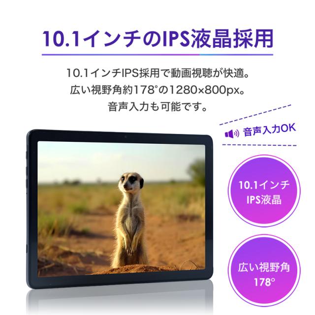 タブレット 10インチ Wi-Fi 大型 動画鑑賞に最適 タブレットpc 128GB Bluetooth イヤホン 10.1インチ 可愛い 姿勢 子供_3