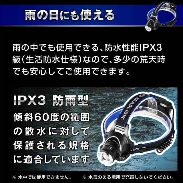 クーポン利用で2 480円 ヘッドライト Led 充電式 H4 最強ルーメン 車検対応 ライト Led懐中電灯 強力 充電 Ipx3級防水 フリーサイズ Lの通販はau Pay マーケット ホビナビ