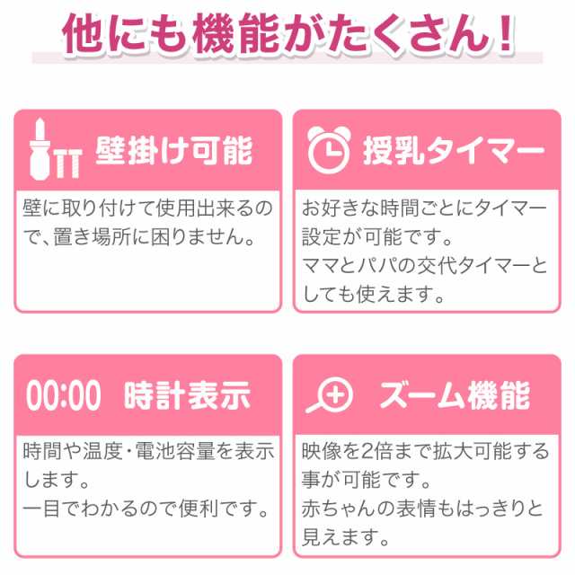 ベビーモニター カメラ ワイヤレス ベビーカメラ 見守りカメラ 赤ちゃん ペット 暗視 ワイヤレス 出産祝い 内祝い オートトラッキング 技の通販はau  PAY マーケット - ホビナビ