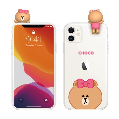 Line Friends 公式ライセンス品 Iphone12 Mini フィギュア付きソフトクリアケース Basic Face Choco 背面カバー型 スマホケース の通販はau Pay マーケット ホビナビ