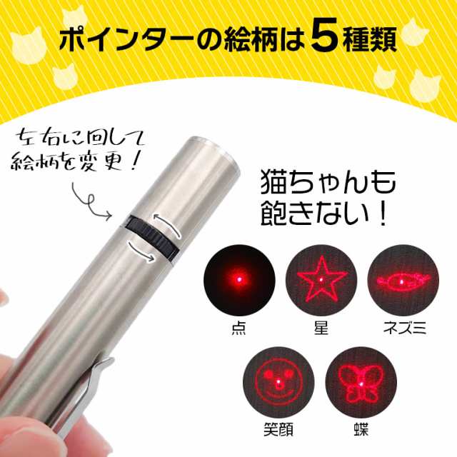 猫グッズ LED レーザーポインター ねこ用 USB充電 ペット用品 おもちゃ ストレス解消 UVライト 送料無料の通販はau PAY マーケット -  BARIS