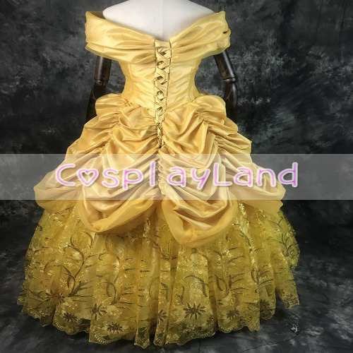 大人気新品 高級コスプレ衣装 高品質 ディズニー Dress Yellow Belle Princess ドレス タイプ ベル プリンセス 風 美女と 野獣 その他コスチューム Sutevalle Org