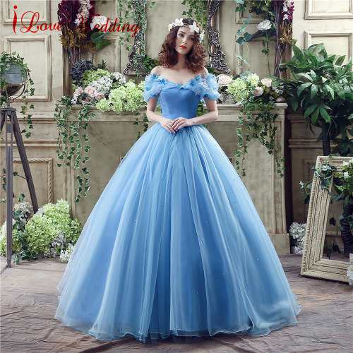 高品質 高級コスプレ衣装 映画 ディズニー シンデレラ 風 ドレス オーダーメイド 2020 Blue Ball Gown Prom Dress｜au  PAY マーケット