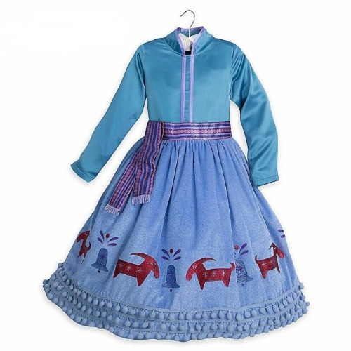 高品質 高級コスプレ衣装 ディズニー風 アナと雪の女王 ドレス アナ/エルサ タイプ Autumn Winter Girl Printing Princess Anna Elsa Dressの通販は