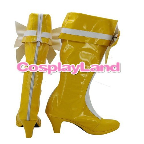 高品質 高級 オーダーメイド ブーツ 靴 スマイルプリキュア! 風 Pretty Cure Ako Shirabe Cure Music Cosplay Boots