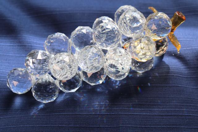 クリスタルガラス グレープ 置き物 クリスタル ディスプレイ