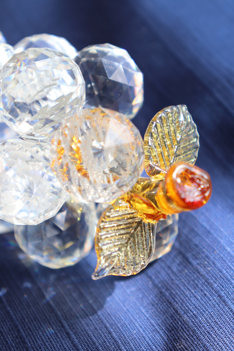 クリスタルガラス グレープ 置き物 クリスタル ディスプレイ