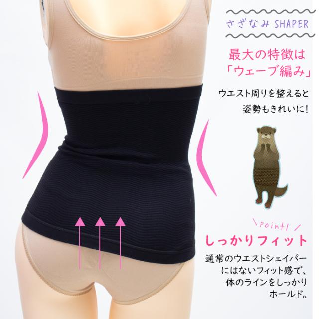 メール便1点まで ウエストシェイパー さざなみシェイパー ウェーブ編み ヒップアップ ウエストニッパー レディース Legstyleの通販はau Pay マーケット Legstyle