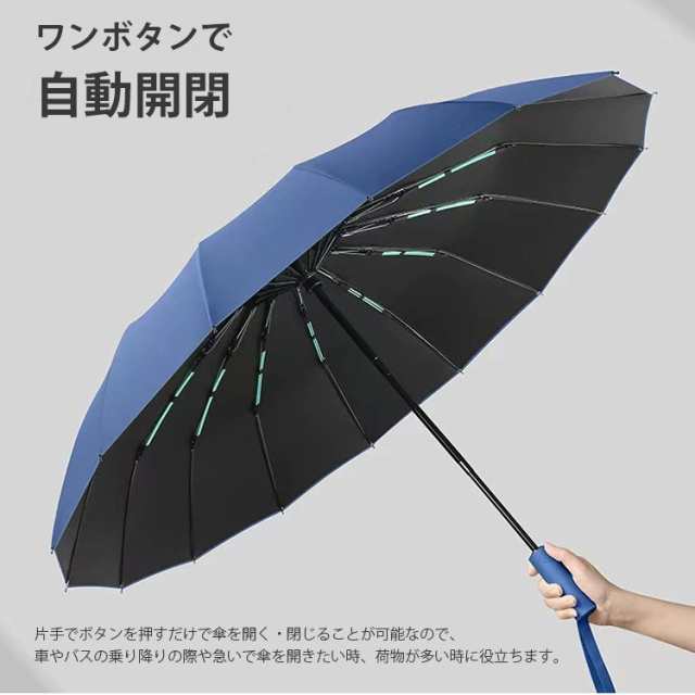 24本骨 大型折り畳み傘　晴雨兼用　超撥水テフロン加工　コンパクト - 4