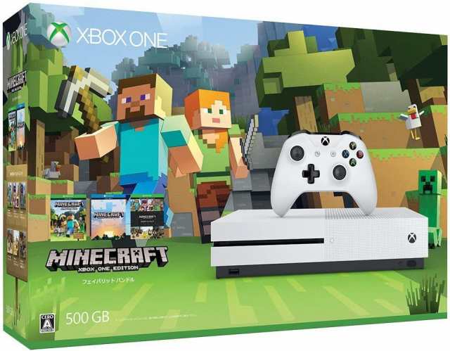 【内蔵ソフトなし】【送料無料】【中古】 Xbox One S 500GB Ultra HD ブルーレイ対応プレイヤー Minecraft 同梱なし (ZQ9-00068) （箱付