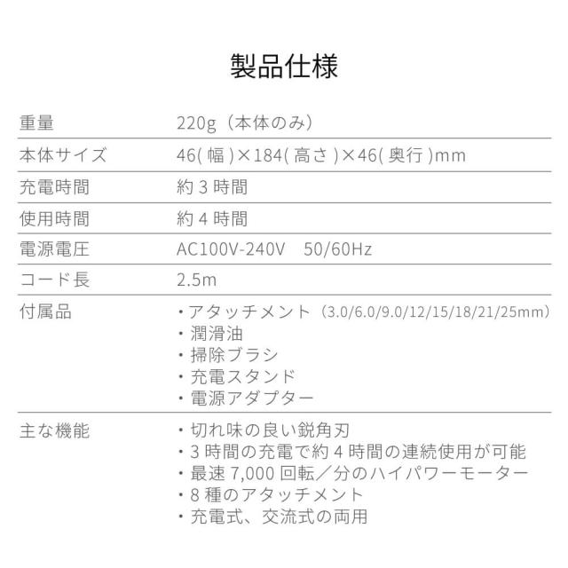 Areti アレティ 東京発メーカー 最大3年保証 コンパクト バリカン トリマー セルフカット 襟足 もみあげ 散髪 プロ仕様 メンズ コードレス充電式 c2125 ヘアカッター ヘアトリマー