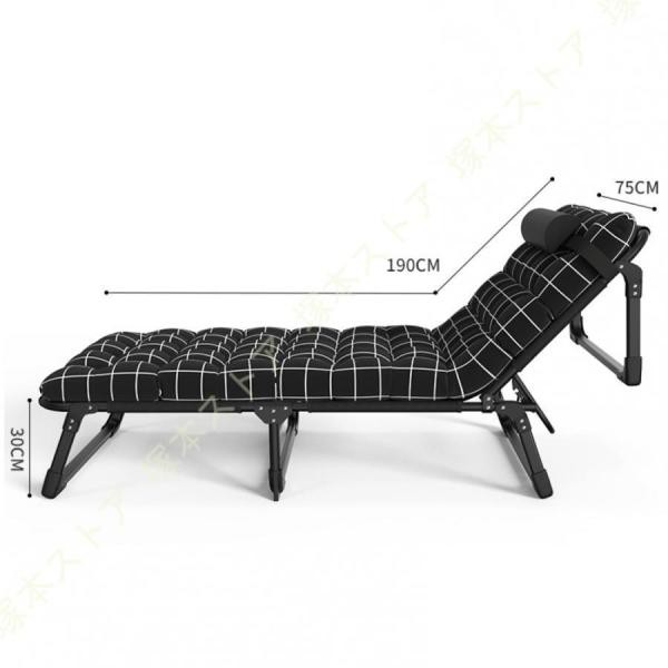 折りたたみベッド シングル コンパクト リクライニング 簡易ベッド 耐荷重200kg 折り畳み ベッド 三つ折り 枕つき 調節可能株式会社錦 おしゃれ ポータブル