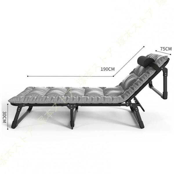 折りたたみベッド シングル コンパクト リクライニング 簡易ベッド 耐荷重200kg 折り畳み ベッド 三つ折り 枕つき 調節可能株式会社錦 おしゃれ ポータブル