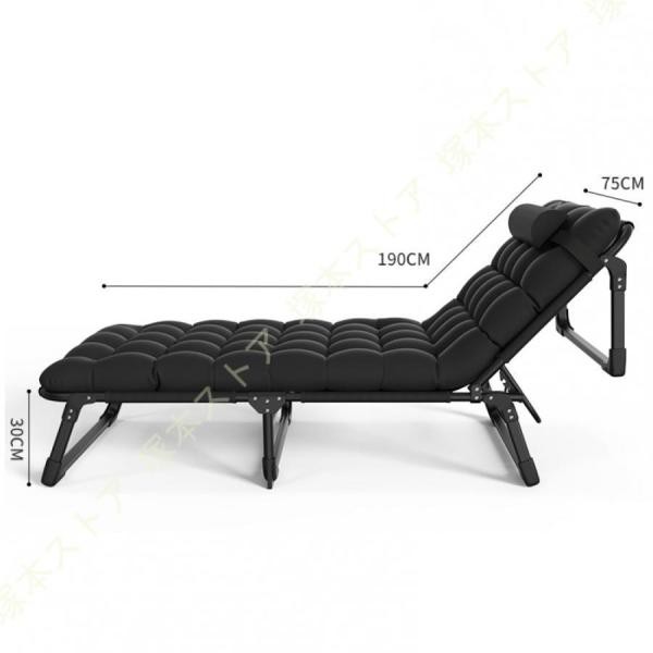 折りたたみベッド シングル コンパクト リクライニング 簡易ベッド 耐荷重200kg 折り畳み ベッド 三つ折り 枕つき 調節可能株式会社錦 おしゃれ ポータブル