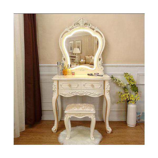 鏡台 ドレッサー レトロ風 鏡台 ドレッサー アンティーク家具 一面鏡