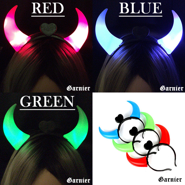 コスプレ 簡単 仮装 手軽 カチューシャ 光る デビル 角 Led ライト 紫 パープル 小悪魔 レディース イベント パーティーの通販はau Pay マーケット Garnier ガルニエ