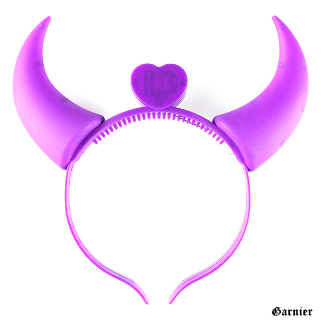 コスプレ 簡単 仮装 手軽 カチューシャ 光る デビル 角 Led ライト 紫 パープル 小悪魔 レディース イベント パーティーの通販はau Pay マーケット Garnier ガルニエ