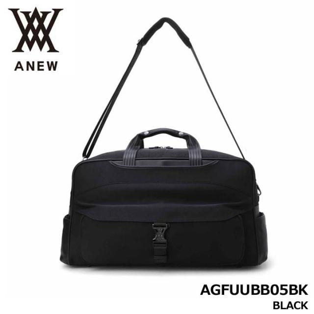 アニュー AGFUUBB05 UNI ビッグロゴポイント ２ウェイ ボストンバッグ ブラック UNI BIG LOGO POINT TWO WAY BOSTON BAG BLACK ANEW